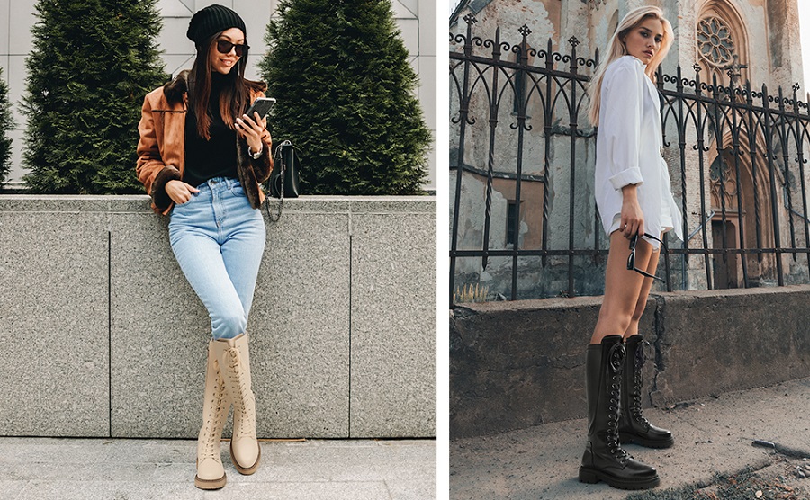 how to wear tall boots with jeans