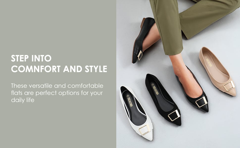 Women's Comfortable & Stylish Flat Shoes With Pointed Toe Design For Any  Season