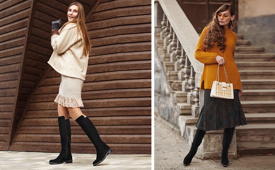 Perfectly Paired Boots  Skirts 2 OnTrend Outfit Updates  The Mom Edit