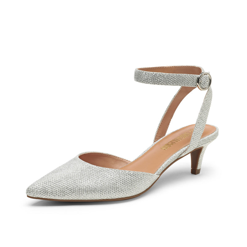 Ankle Strap Low Heel Pumps | Closed Toe Pumps-Dream Pairs