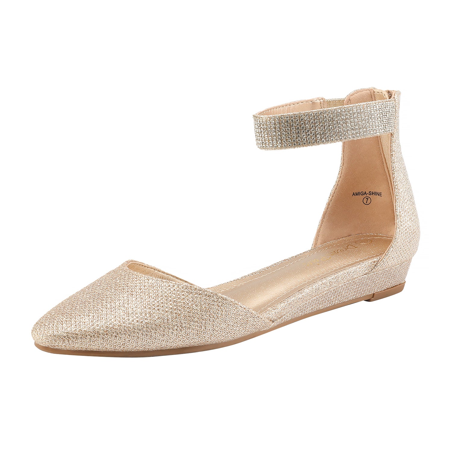 Women's Flats with Ankle Strap | Low Wedge Flats-Dream Pairs