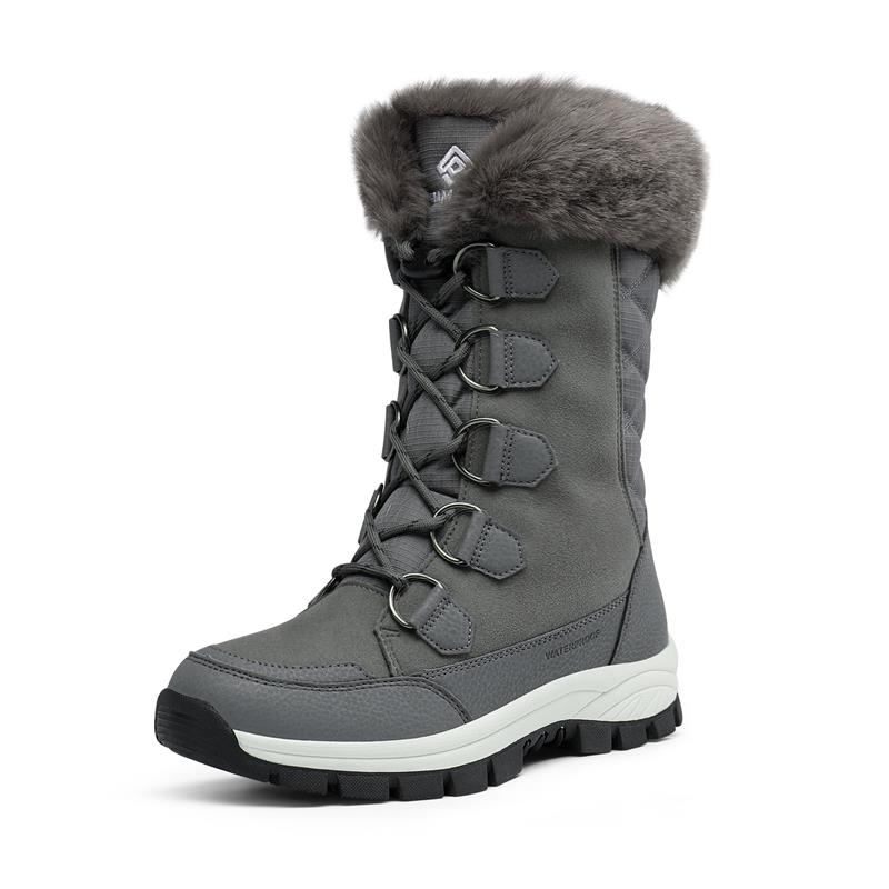 Women's Fur Snow Boots | Mid Calf Winter Boots-Dream Pairs