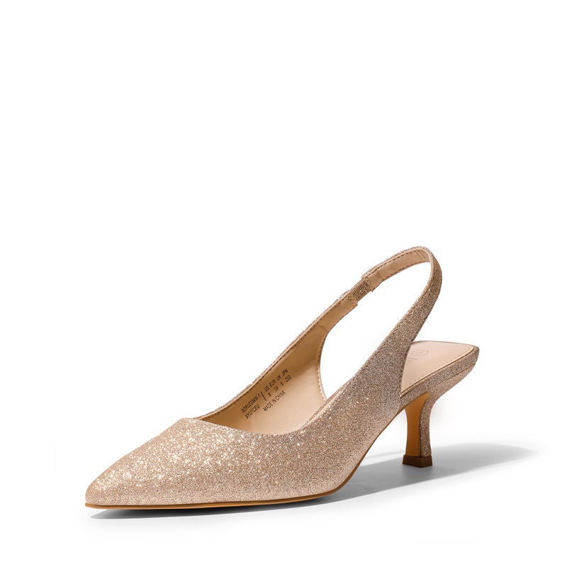 Slingback Kitten Heel Pumps Pointed Toe Heels Dream Pairs
