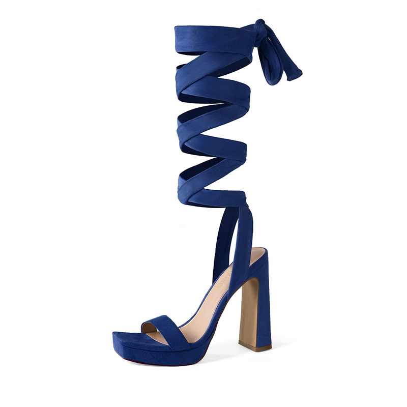 Chunky royal outlet blue heels