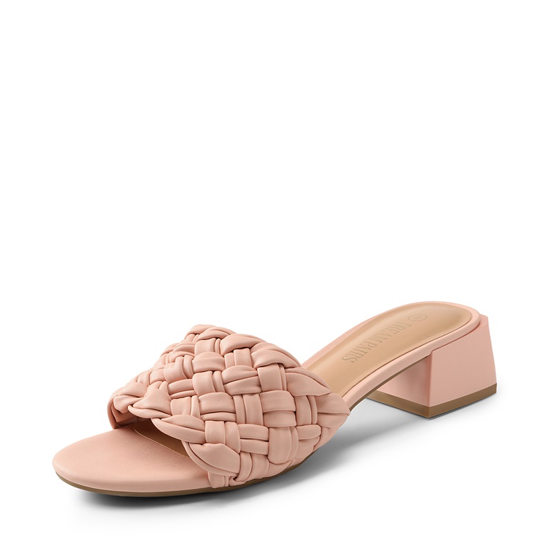 slide sandals low heel