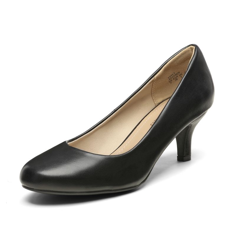 Wide Width Low Heel Pumps Round Toe PumpsDream Pairs