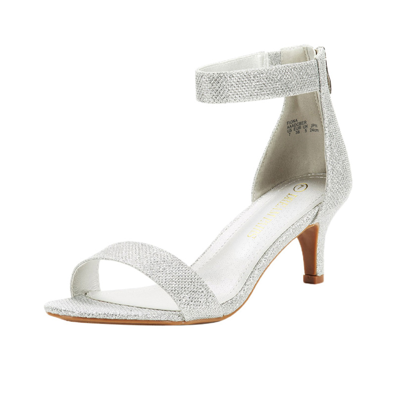 Wide Width Kitten Heels Open Toe Sandals Dream Pairs