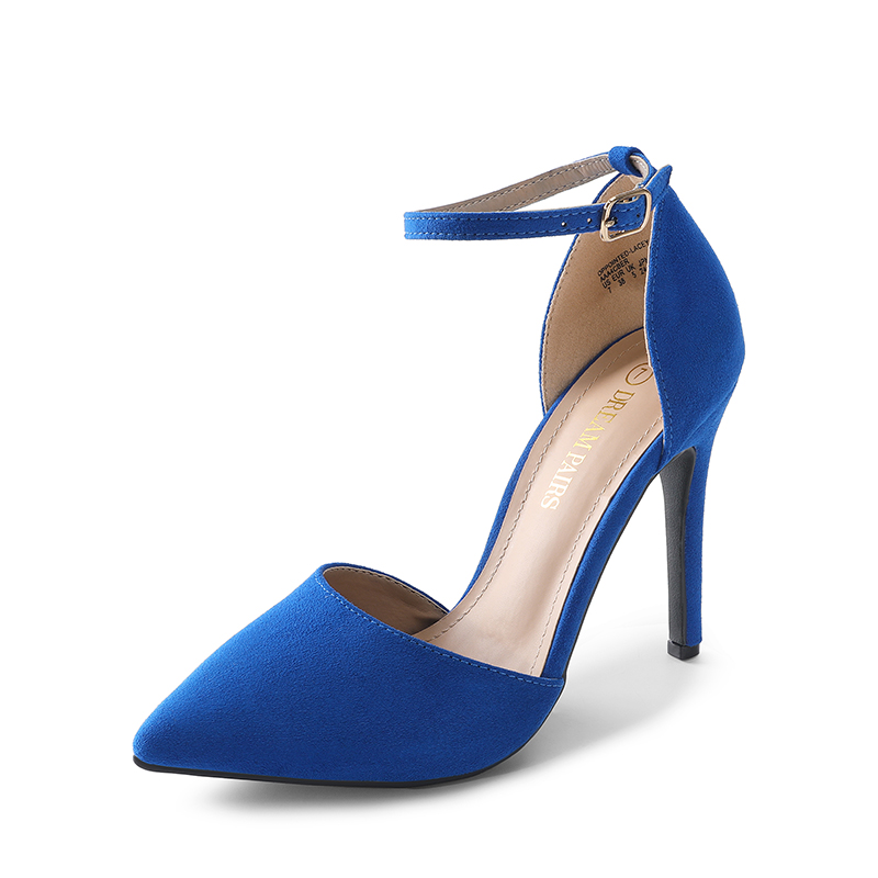 Blue pointed discount toe heels