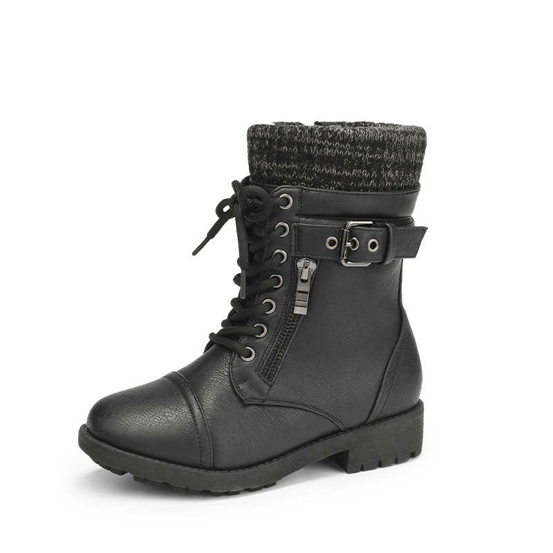 Girls black calf boots hot sale