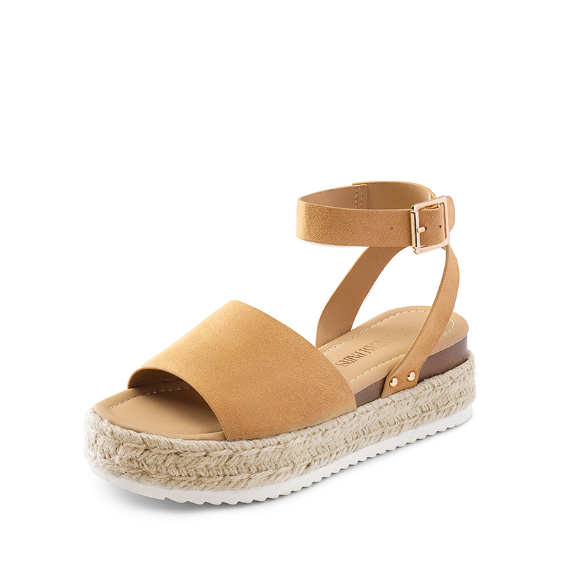 Espadrille adjustable buckle platform sandals online