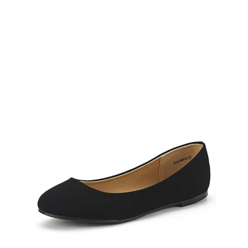 Simple black flats on sale