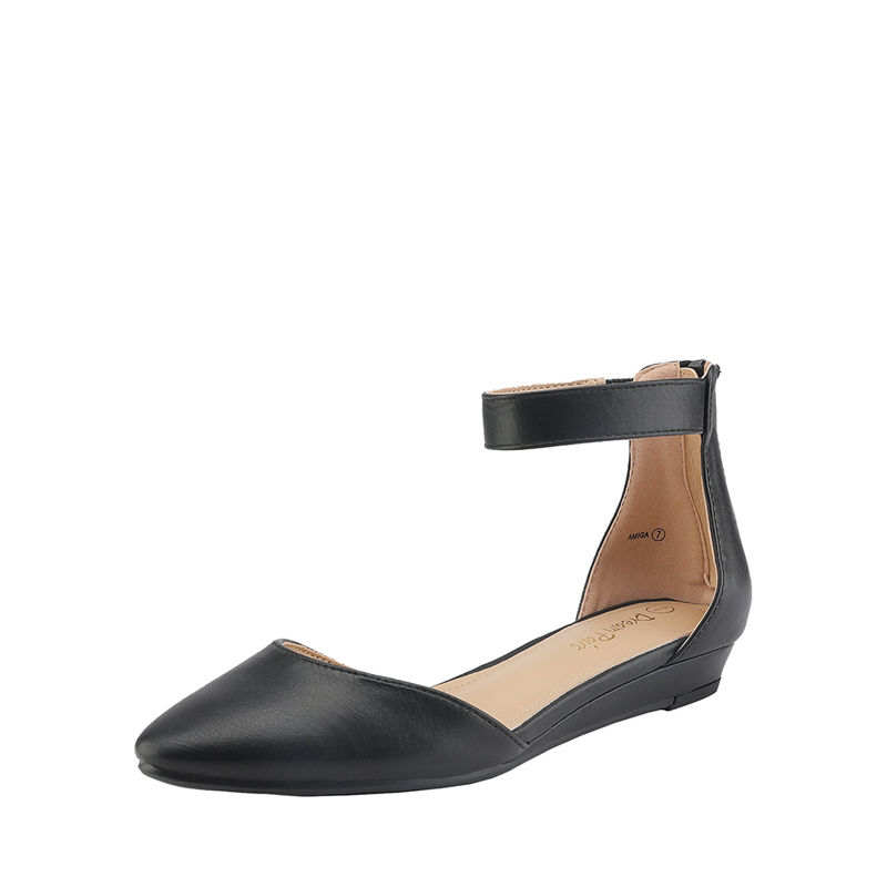Women s Ankle Strap Flats Pointed Toe Flats Dream Pairs