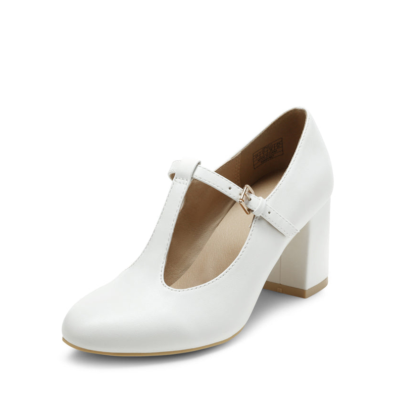 White t strap shoes online