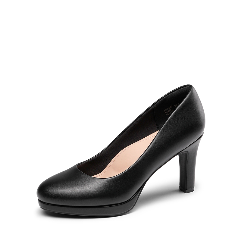 Platform Comfortable Mid Heel Pumps