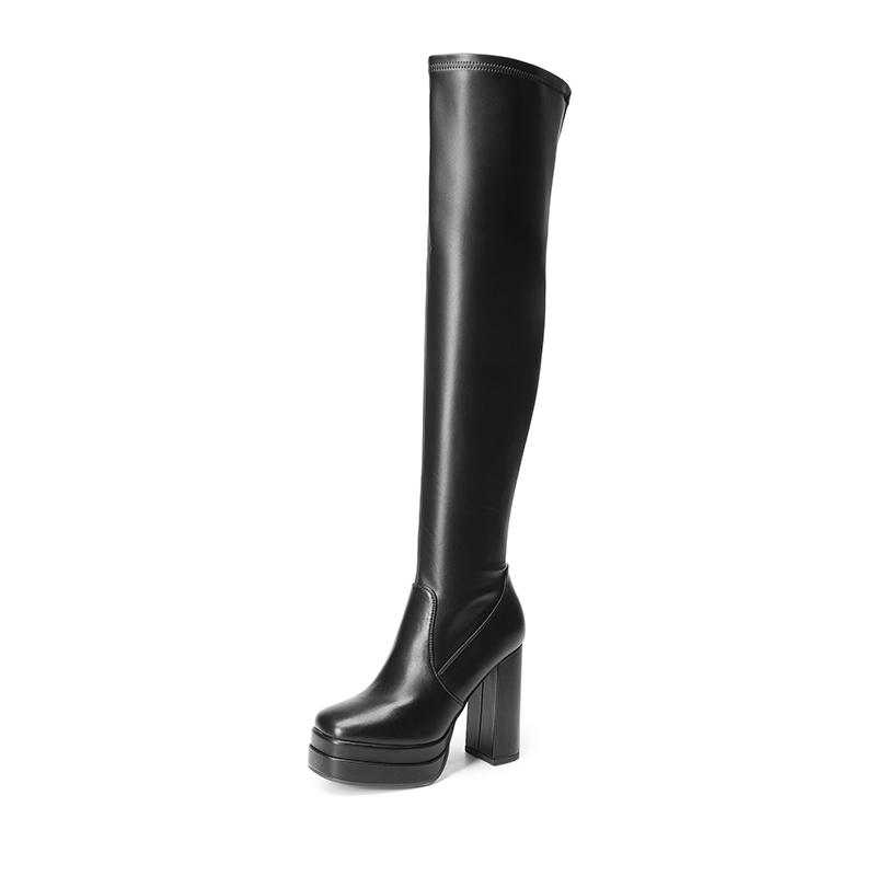 Women s Chunky Platform Gogo Boots Dream Pairs