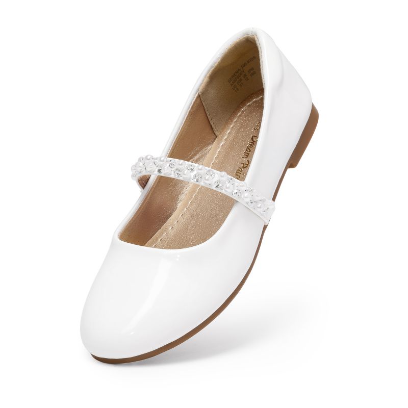 Girls white sale flat shoes