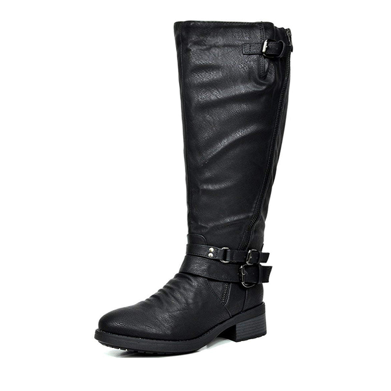 Fur lined hotsell wide calf boots