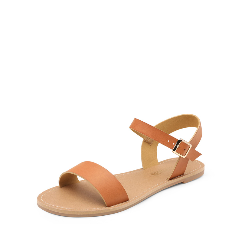 Open toe strap flat sandals top
