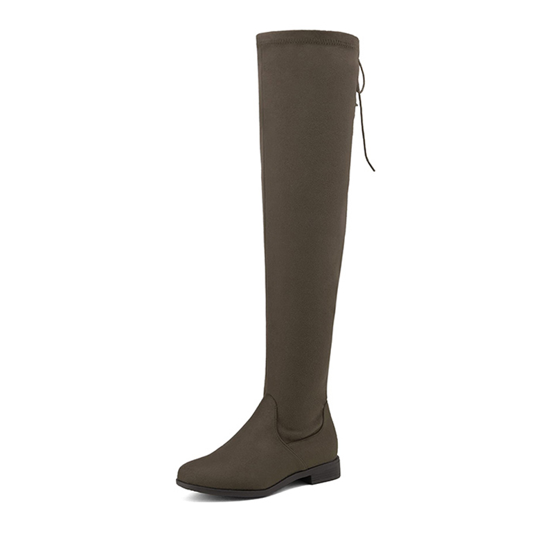 Over The Knee High Riding Boots | Low Block Heel-Dream Pairs
