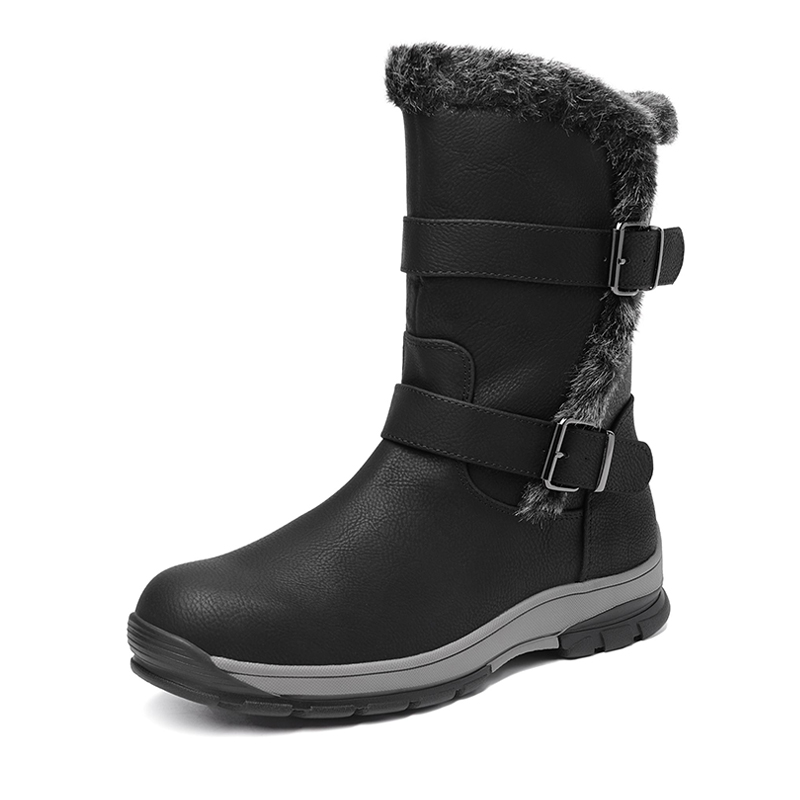 DREAM PAIRS Women's Mid Calf Fashion Winter Snow Boots 