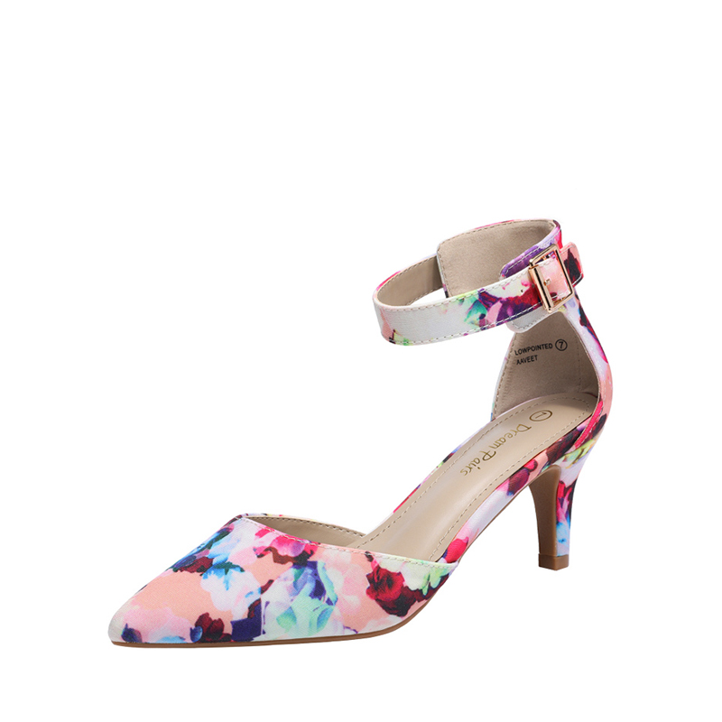 Low Heel Ankle Strap Pumps Pointed Toe Dream Pairs