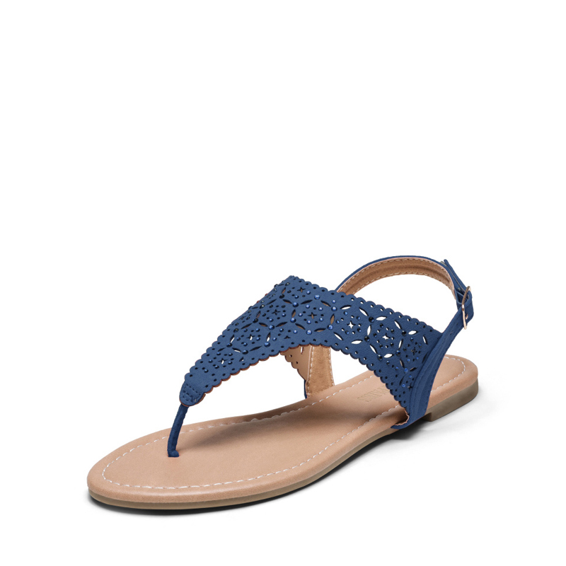 Womens navy blue flat sandals hot sale