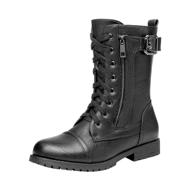 Lace up hotsell mid calf booties