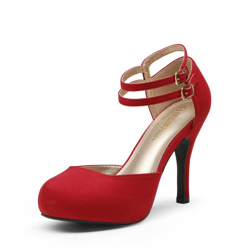 Almond toe hotsell ankle strap heels