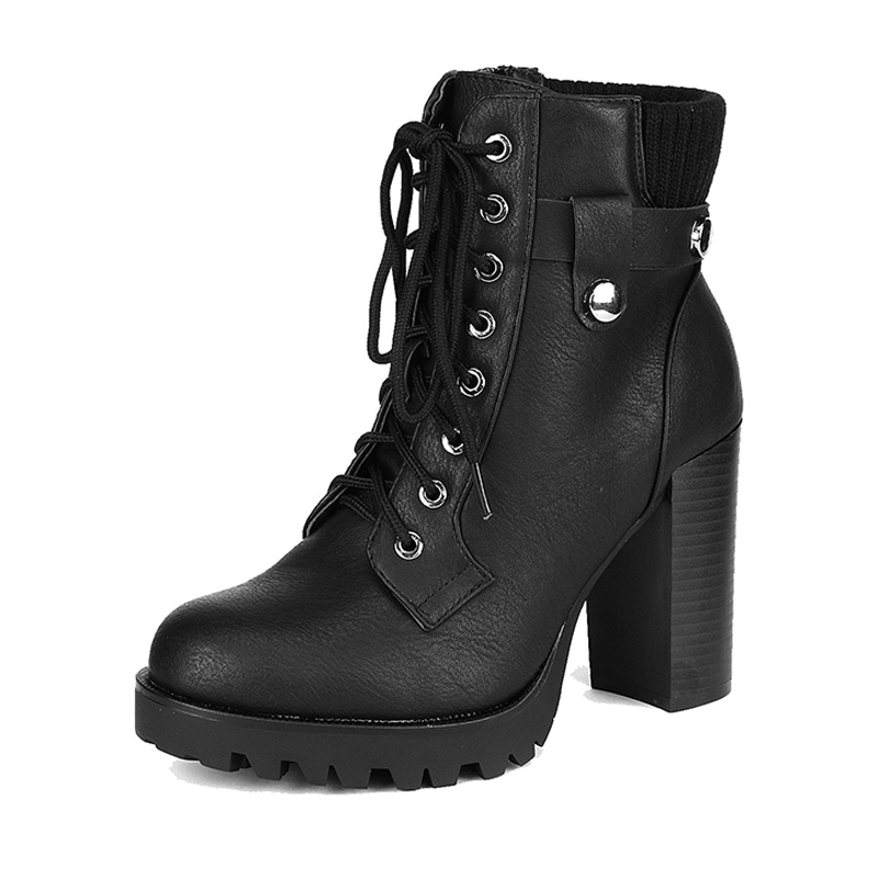 DREAM PAIRS Women's Low Heel Chunky Ankle Boots Winter Shoes 