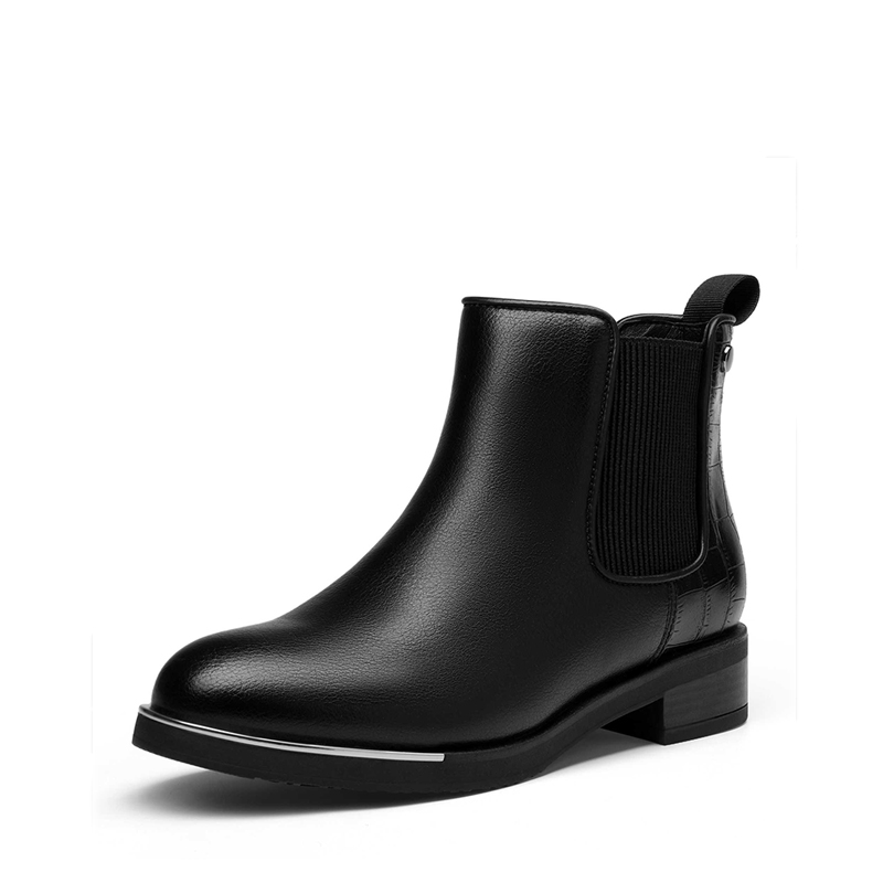 Elastic Chunky Chelsea Boots-dreampairshoes