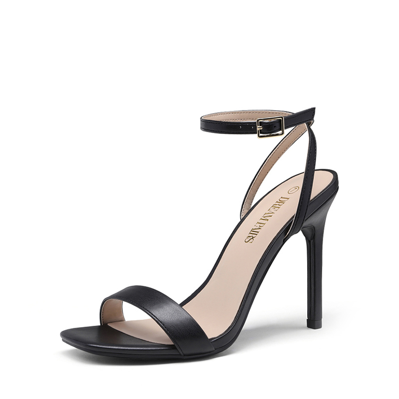 Open Toe Stiletto Sandals | Ankle Strap Heels-Dream Pairs