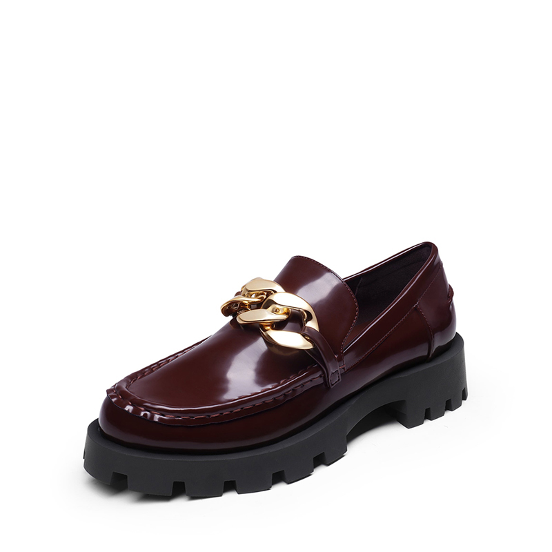Chunky Chain Loafers Gold Loafers For WomenDream Pairs