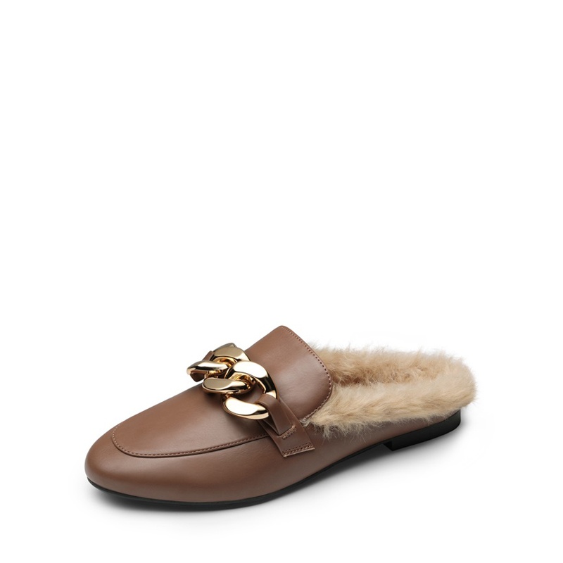 Fur lined hot sale loafer mule