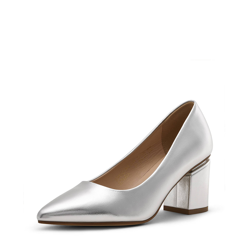 Classic Pointed Toe Block Heel Pumps