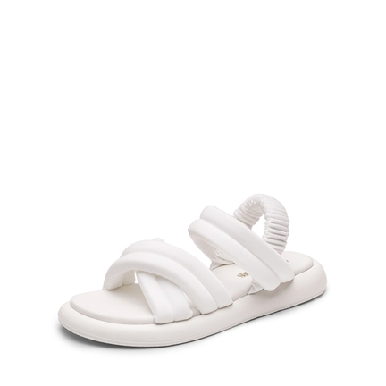 Trendy discount white sandals