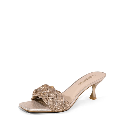 Womens gold kitten heels on sale