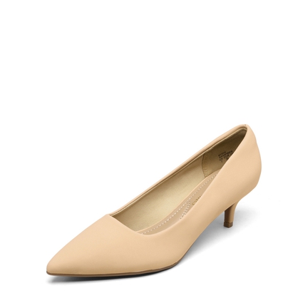 Wide width kitten clearance heel dress shoes
