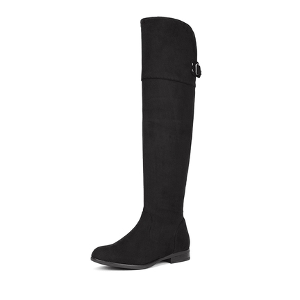 black flat boots size 5