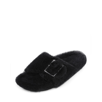 Dream Pairs Women Soft Faux Fur Thong Slippers Women's Slip on House Slippers Fuzzy Warm Houseslippers Shoes Spa-03 Cream Size 12