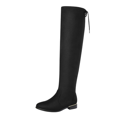 DREAM PAIRS Women's Low Heel Thigh High Over The Knee Flat Boots 