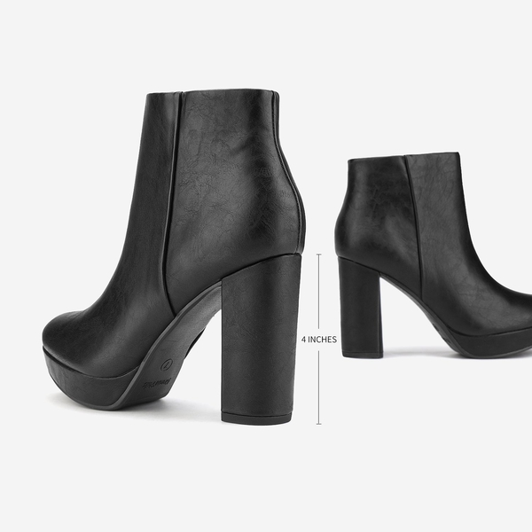 High Heel Ankle Boots | Chunky Booties-Dream Pairs