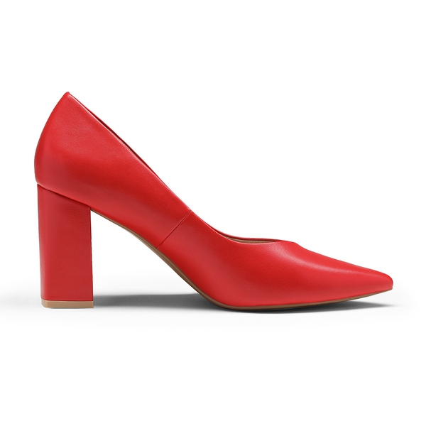 Pointed-Toe High Chunky Heel Pumps-Dream Pairs