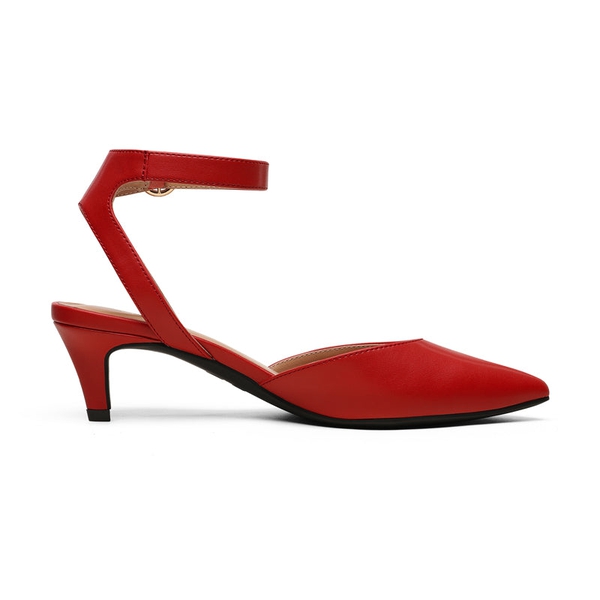 Ankle Strap Low Heel Pumps | Closed Toe Pumps-Dream Pairs