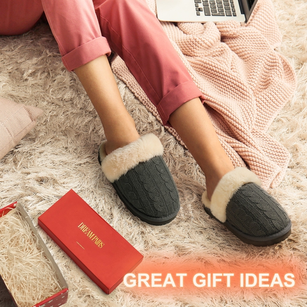 Winter Knitted House Slippers Cozy and Warm Dream Pairs