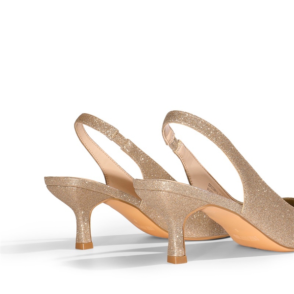 Gold kitten deals heel pumps
