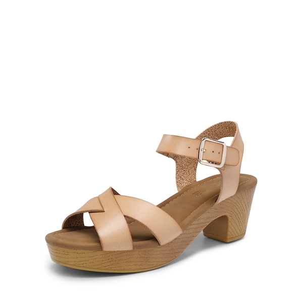 Crisscross top platform sandals