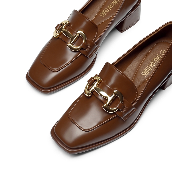 Women s Chunky Metallic Loafers Square Toe Loafers Dream Pairs