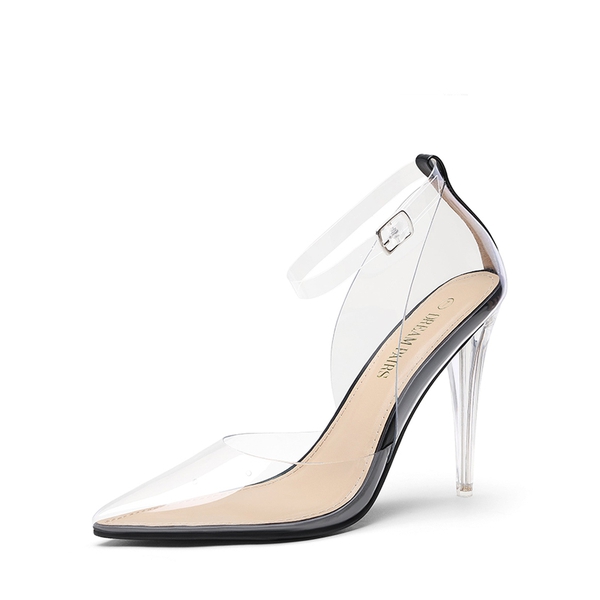 Clear pointy shoes on sale