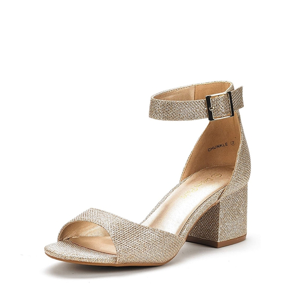 Chunkle Low Heel Ankle Strap Chunky Sandals Dream Pairs