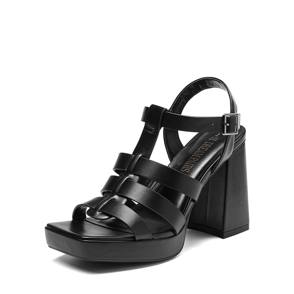 Gladiator Heel Sandals Square Toe Chunky Sandals Dream Pairs